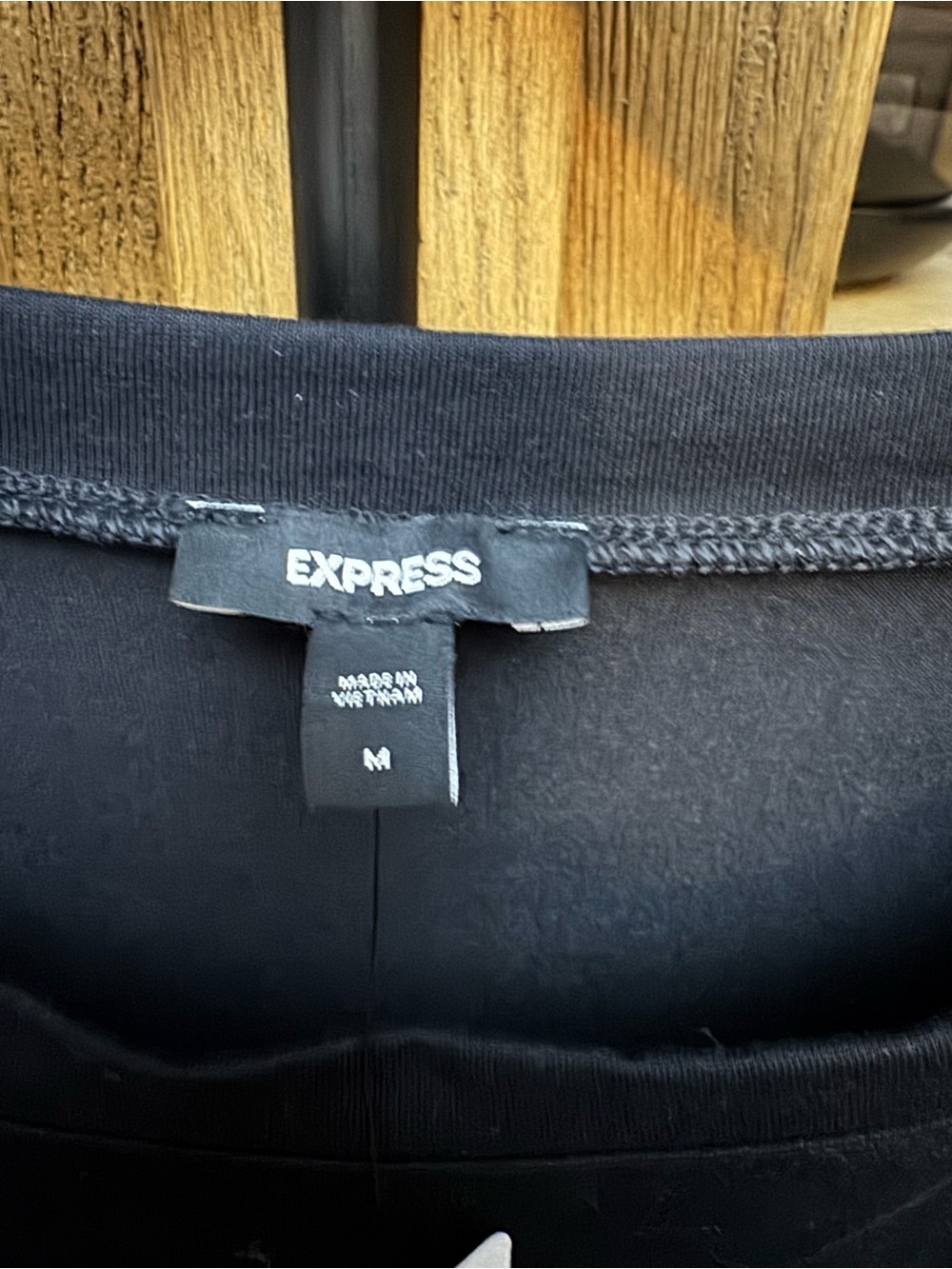 Express Black Sleeveless Top with Gold Shoulder Buttons - Picture 3 of 4